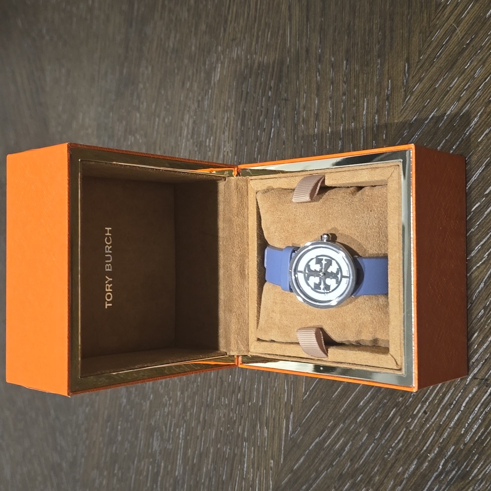 Tory Burch Blue & Silver Watch